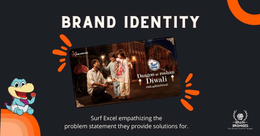 Advert showing Surf excel empathizing the problem statement they provide solutions for.