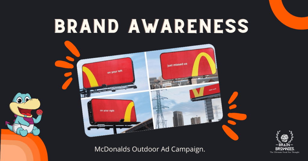 Billboard showing McDonalds leverages it's brand recall.