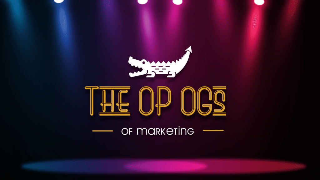 Brand Logo of The OP OGs of Marketing or The Obsessively Productive & Optimistic Gators of Marketing.